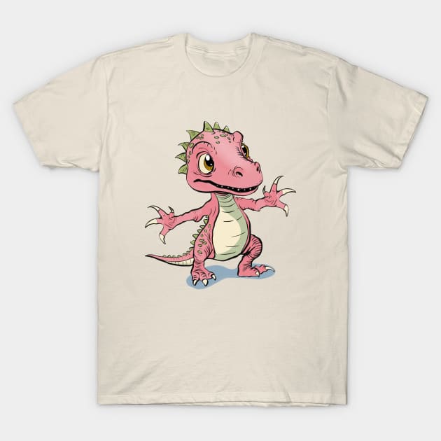 Pink dinosaur T-Shirt by Simoes Artistry